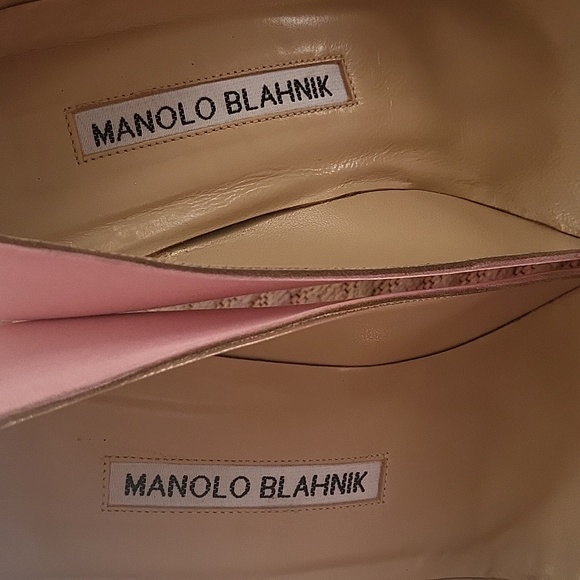 Manolo blahnik hanging pink satin pumps - Picture 12 of 17